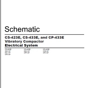 EN CAT Paving Compactor CS-423E CS-433E CP-433E Vibratory   Electric Schematic  Manual - PDF DOWNLOAD