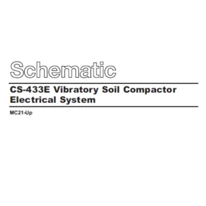 EN CAT Paving Compactor CS-433E Vibratory Soil Schematic Manual - PDF DOWNLOAD