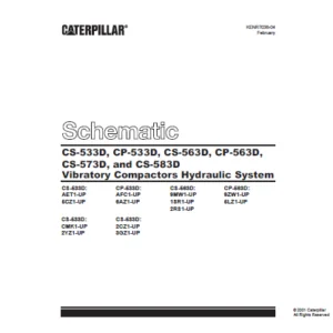 EN CAT Paving Compactor CS-533D CP-533D CS-563D CP-563D CS-573D CS-583D   Hydraulic Schematic  Manual - PDF DOWNLOAD