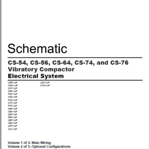 EN CAT Paving Compactor CS-54 CS-56 CS-64 CS-74 CS-76 Vibratory  Electric Schematic  Manual - PDF DOWNLOAD
