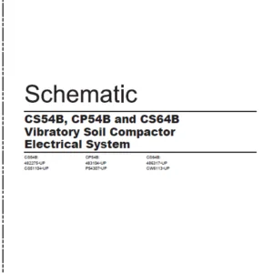 EN CAT Paving Compactor CS54B CP54B CS64B Vibratory Soil Electric Schematic Manual - PDF DOWNLOAD