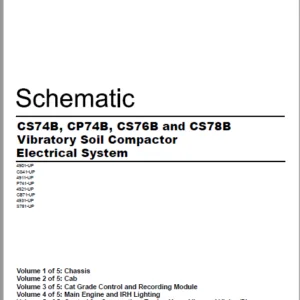 EN CAT Paving Compactor CS74B CP74B CS76B CS78B Vibratory Soil Electric Schematic  Manual - PDF DOWNLOAD