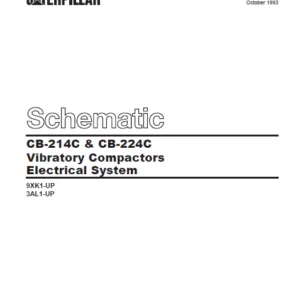 EN CAT Paving Compactor Caterpillar CB-214C CB-224C Vibratory   Electric Schematic  Manual - PDF DOWNLOAD
