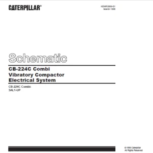 EN CAT Paving Compactor Caterpillar CB-224C Combi Vibratory  Electric Schematic Manual - PDF DOWNLOAD