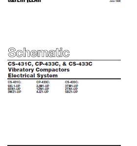 EN CAT Paving Compactor Caterpillar CS-431C CP-433C CS-433C Vibratory   Electric Schematic  Manual - PDF DOWNLOAD