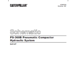 EN CAT Paving Compactor PS-360B Pneumatic  Hydraulic Schematic Manual- PDF DOWNLOAD