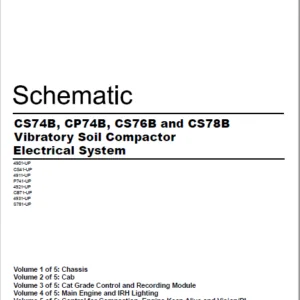 EN CAT Paving Compactor S74B CP74B CS76B CS78B Vibratory Soil Electric Schematic  Manual - PDF DOWNLOAD