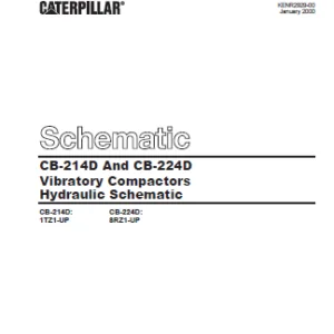 EN CAT Paving CompactorCB-214D And CB-224D Vibratory  Hydraulic Schematic Manual - PDF DOWNLOAD