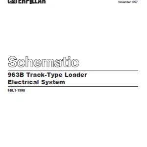 EN CAT Track-Type Loader 963B  Electric Schematic Manual - PDF DOWNLOAD