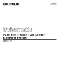 EN CAT Track-Type Loader 963C Tier II   Electric Schematic  Manual - PDF DOWNLOAD