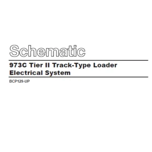 EN CAT Track-Type Loader 973C Tier II  Electric Schematic  Manual - PDF DOWNLOAD