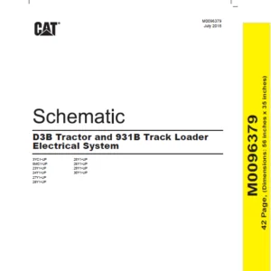 EN CAT Track-Type Loader D3B 931B  Electric Schematic  Manual - PDF DOWNLOAD