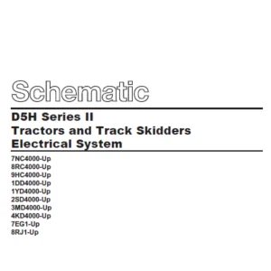 EN CAT Track-Type Skidder D5H Series II  Electrical System  Electric Schematic  Manual - PDF DOWNLOAD