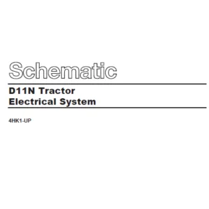 EN CAT Track Type Tractor D11N Electrical System  Schematic Manual - pdf download