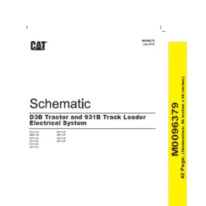 EN CAT Track Type Tractor D3B 931B Loader Electrical System Schematic  Manual - PDF DOWNLOAD
