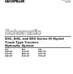 EN CAT Track Type Tractor D3C D4C D5C Series III Hystat Hydraulic System  Schematic  Manual - PDF DOWNLOAD