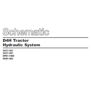 EN CAT Track Type Tractor D4H Hydraulic System Schematic Manual - PDF DOWNLOAD