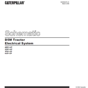 EN CAT Track Type Tractor D5M Electrical System  Schematic Manual - PDF DOWNLOAD