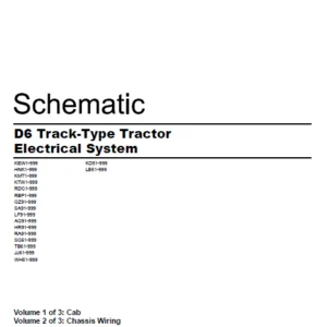 EN CAT Track Type Tractor D6 LUC Electrical System  Schematic Manual - PDF DOWNLOAD