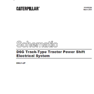 EN CAT Track Type Tractor D6G Power Shift Electrical System  Schematic Manual - PDF DOWNLOAD