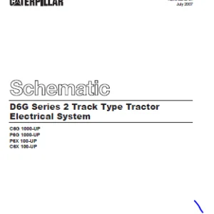 EN CAT Track Type Tractor D6G Series 2 Electrical System  Schematic Manual  - PDF DOWNLOAD