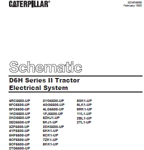 EN CAT Track Type Tractor D6H Series II Electrical System  Schematic Manual - PDF DOWNLOAD
