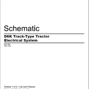 EN CAT Track Type Tractor D6K Electrical System Schematic Manual - PDF DOWNLOAD