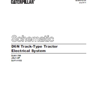 EN CAT Track Type Tractor D6N Electrical System Schematic Manual - PDF DOWNLOAD