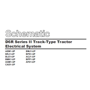 EN CAT Track Type Tractor D6R Series II Electrical System  Schematic Manual - PDF DOWNLOAD