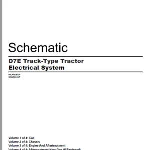 EN CAT Track Type Tractor D7E Electrical System  Schematic Manual - PDF DOWNLOAD