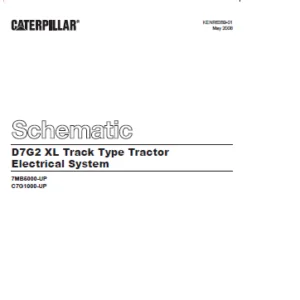 EN CAT Track Type Tractor D7G2 XL Electrical System Schematic Manual - PDF DOWNLOAD