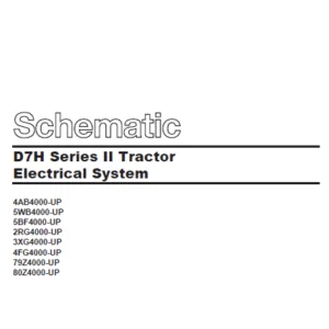 EN CAT Track Type Tractor D7H Series II Electrical System  Schematic Manual - PDF DOWNLOAD