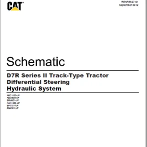 EN CAT Track Type Tractor D7R Series II Differential Steering Hydraulic  Schematic Manual - PDF DOWNLOAD