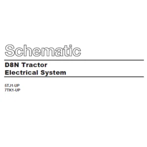 EN CAT Track Type Tractor D8N Electrical System  Schematic Manual - PDF DOWNLOAD