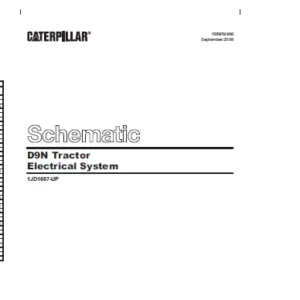 EN CAT Track Type Tractor D9N Electrical System  Schematic Manual - PDF DOWNLOAD