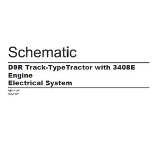 EN CAT Track Type Tractor D9R 3408E Engine Electrical System  Schematic Manual - PDF DOWNLOAD