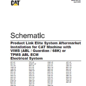 EN CAT Track Type Tractor Elite System VIMS ABL Guardian 68K or TPMS ABL ECM Electrical System  Schematic Manual