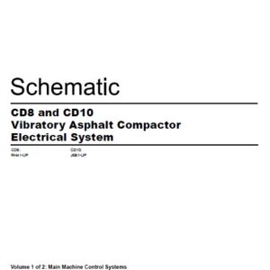 EN Cat  Paving Compactor CD8 and CD10 Vibratory Asphalt Compactor Electrical System Schematic Manual - PDF DOWNLOAD