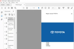 Toyota BT LPE200 LPE220 LPE250 LPE340BE Repair Manual 7572514 - PDF DOWNLOAD