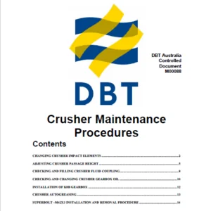 CAT beamed stageloader DBT Crusher Maintenance Procedures Operation and Maintenance Manual  - PDF DOWNLOAD