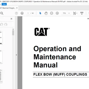 Cat beamed stageloader FLEX BOW (MUFF) COUPLINGS Operation and Maintenance Manual - PDF DOWNLOAD