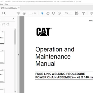cat beamed stageloader FUSE LINK WELDING PROCEDURE POWER CHAIN ASSEMBLY— 42 X 140 mm Operation & Maintenance Manual - PDF DOWNLOAD