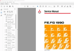 1990-1991 Mitsubishi Fuso FE FG Series Truck Service Manual - PDF DOWNLOAD
