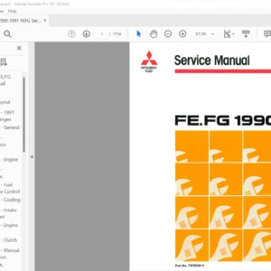 1990-1991 Mitsubishi Fuso FE FG Series Truck Service Manual - PDF DOWNLOAD