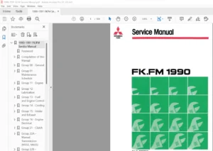 1990-1991 Mitsubishi Fuso FK FM Series Truck Service Manual - PDF DOWNLOAD