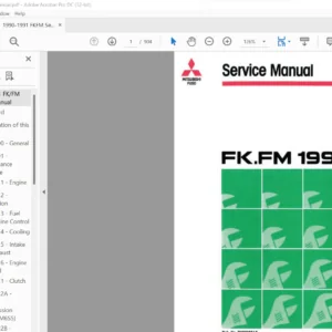 1990-1991 Mitsubishi Fuso FK FM Series Truck Service Manual - PDF DOWNLOAD