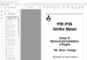 1996-2001 Mitsubishi FUSO FE FG Truck (USA) Service Manual - PDF DOWNLOAD