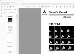 2008 Mitsubishi Fuso FK FM Series Truck Owner's Manual - PDF DOWNLOAD