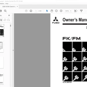 2008 Mitsubishi Fuso FK FM Series Truck Owner's Manual - PDF DOWNLOAD