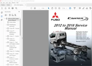 2012-2016 Mitsubishi Fuso Canter FE FG Series Truck Service Manual - PDF DOWNLOAD